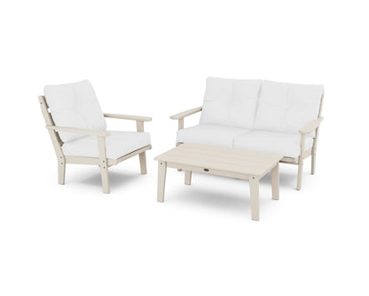 POLYWOOD® Lakeside 3-Piece Deep Seating Set in Sand / Natural