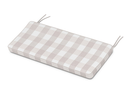Martha Stewart by POLYWOOD® Chinoiserie Bench Seat Cushion in Buffalo Plaid Dune Burlap