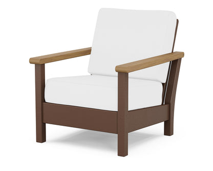 POLYWOOD® Harbour Deep Seating Chair in Mahogany / Natural / Natural