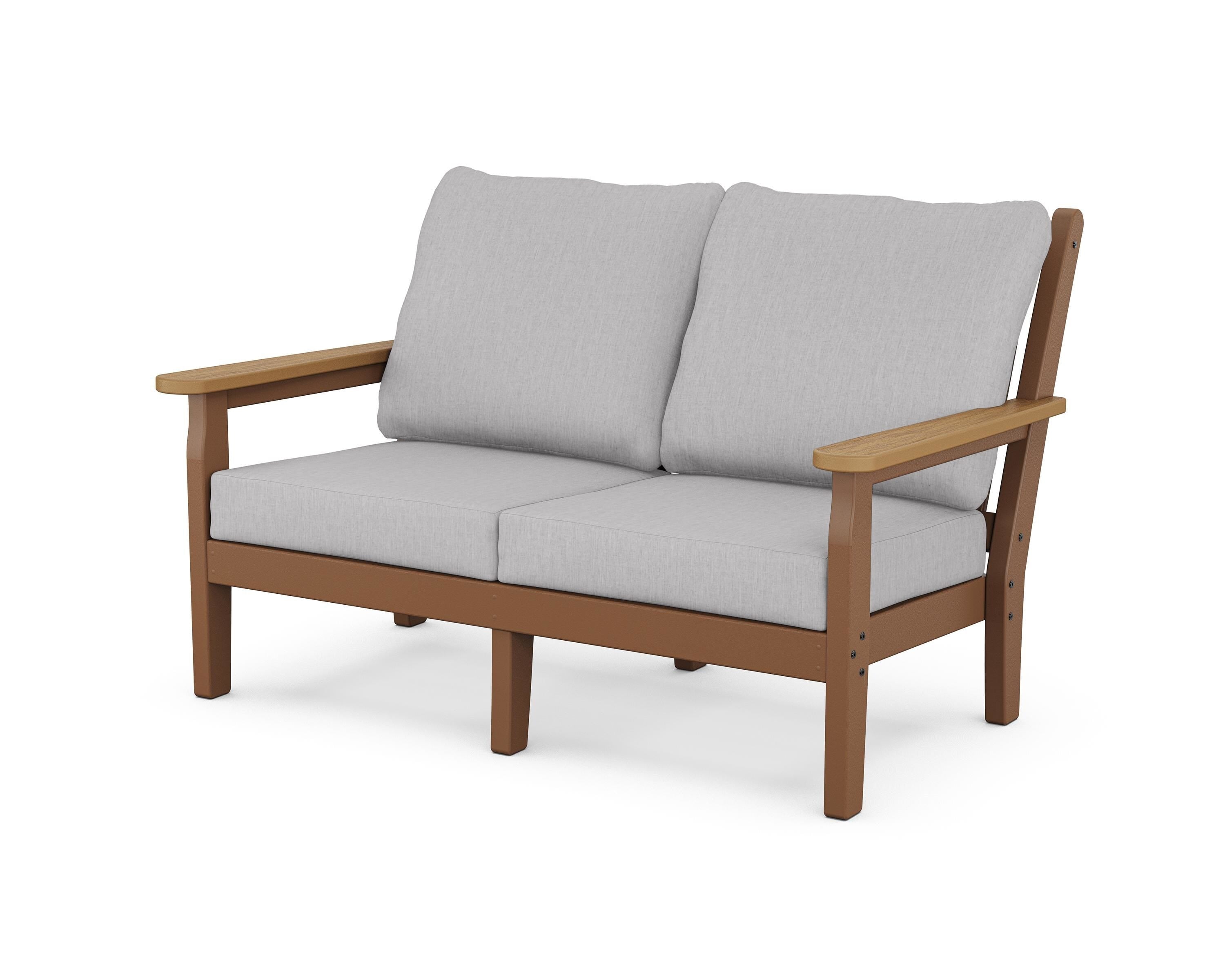 POLYWOOD® Chippendale Deep Seating Loveseat in Teak / Natural / Granite