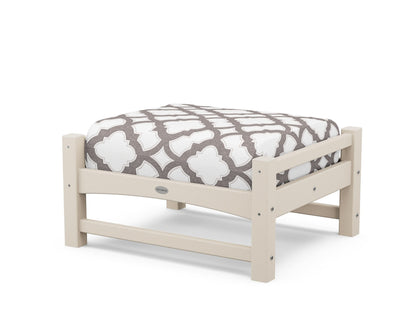POLYWOOD® Club Ottoman in Sand / Trellis Grey Mist