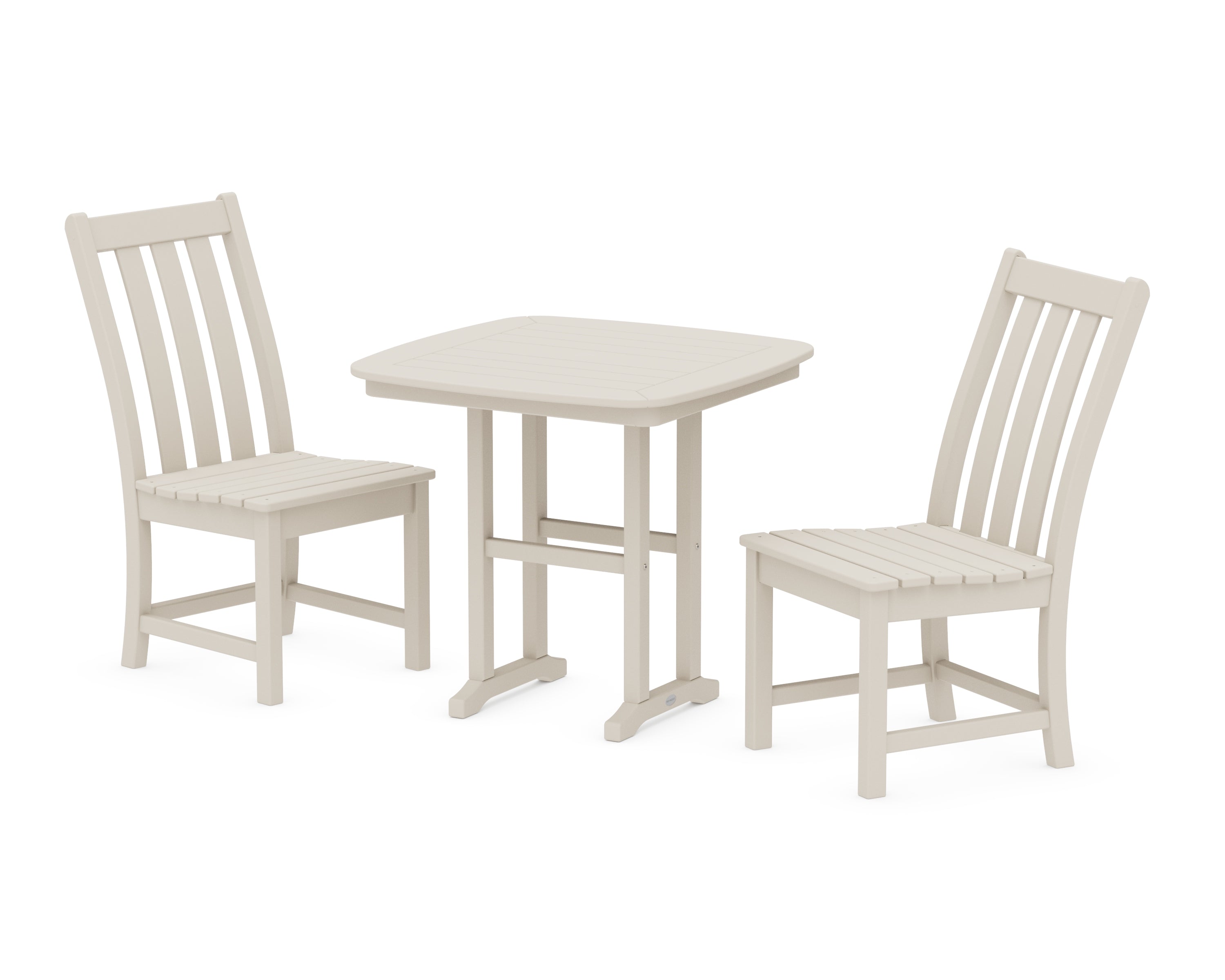POLYWOOD® Vineyard Side Chair 3-Piece Dining Set in Sand