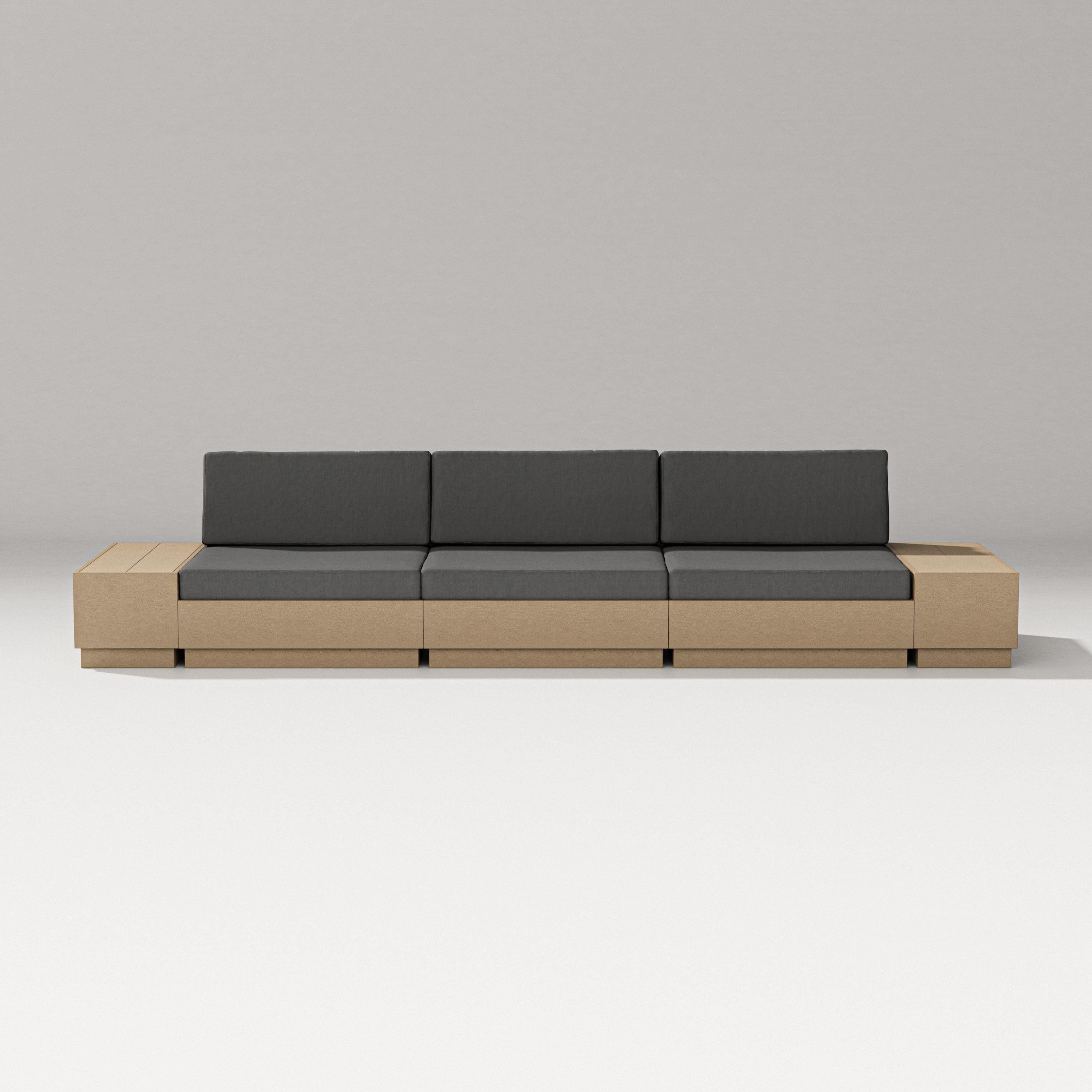 PW Designer Series Elevate Straight Sectional in Vintage Sahara / Spectrum Carbon