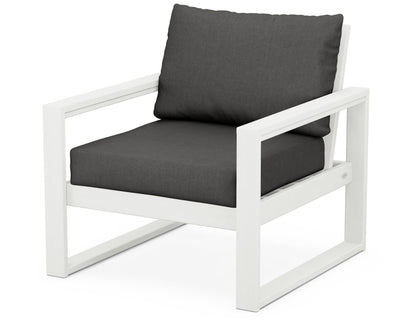 POLYWOOD® EDGE Club Chair in Vintage White / Spectrum Carbon