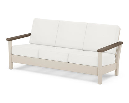 POLYWOOD® Harbour Deep Seating Sofa in Sand / Kona / Natural Linen