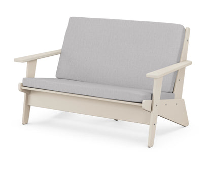 POLYWOOD® Riviera Modern Lounge Loveseat in Sand / Granite