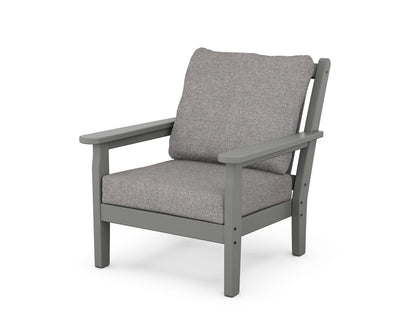 POLYWOOD® Chippendale Deep Seating Chair in Slate Grey / Grey Mist
