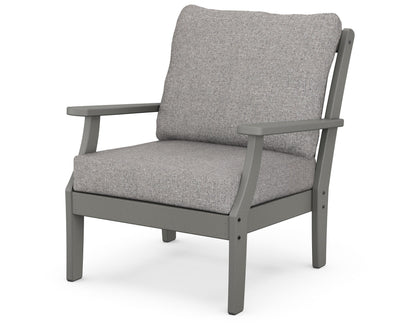 POLYWOOD® Braxton Deep Seating Chair in Slate Grey / Grey Mist