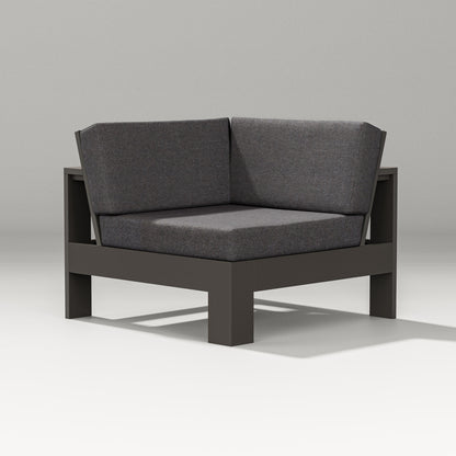 PW Designer Series Latitude Modular Corner Chair in Vintage Coffee / Ash Charcoal