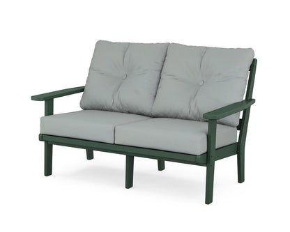 POLYWOOD® Prairie Deep Seating Loveseat in Green / Spa