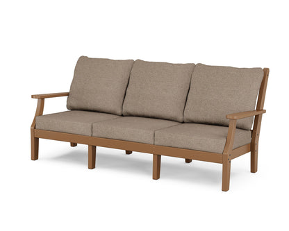 Country Living Wovendale Deep Seating Sofa in Teak / Spiced Burlap