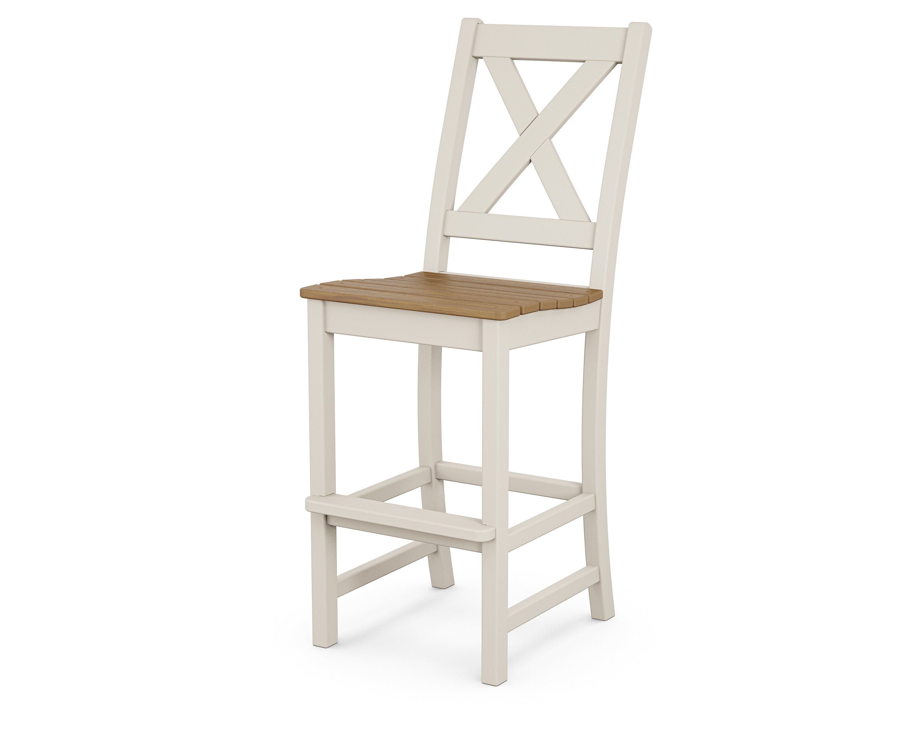 POLYWOOD® Braxton Bar Side Chair in Sand / Natural