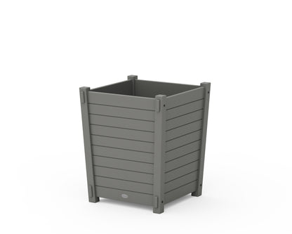 POLYWOOD® Nautical Large Tapered Square Short Planter Box in Slate Grey