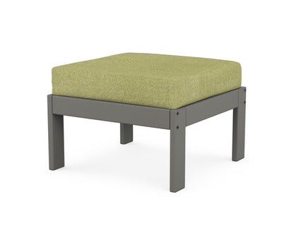 POLYWOOD® Vineyard Modular Ottoman in Slate Grey / Chartreuse Boucle