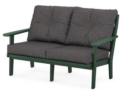 POLYWOOD® Lakeside Deep Seating Loveseat in Green / Ash Charcoal