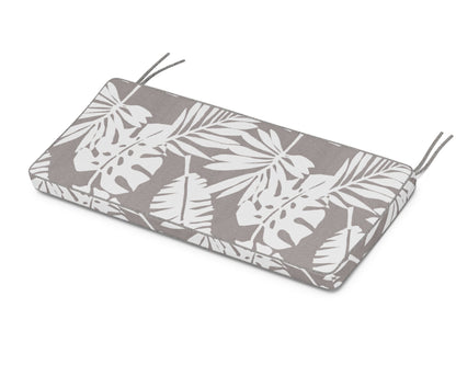 Martha Stewart by POLYWOOD® Chinoiserie Bench Seat Cushion in Leaf Grey Mist
