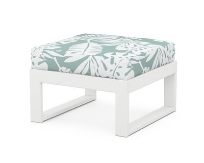 Unbranded Modular Ottoman - Modern in White / Leaf Glacier Spa