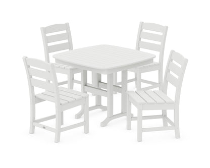 POLYWOOD® Lakeside 5-Piece Side Chair Dining Set in White