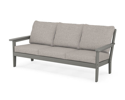 Country Living Cottage Deep Seating Sofa in Slate Grey / Weathered Tweed