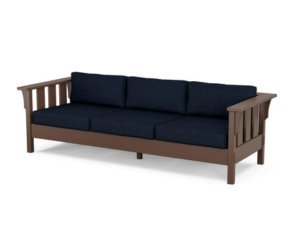 Martha Stewart by POLYWOOD® Acadia Deep Seating Sofa in Mahogany / Marine Indigo