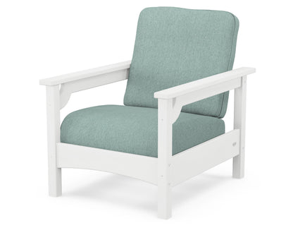 POLYWOOD® Club Chair in White / Glacier Spa