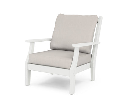 Country Living Wovendale Deep Seating Chair in White / Cast Ash