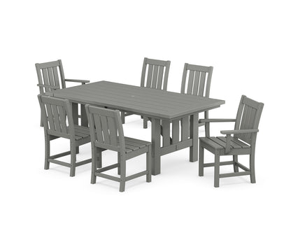 POLYWOOD® Oxford 7-Piece Dining Set with Mission Table in Slate Grey