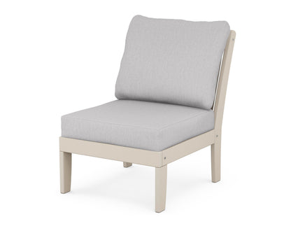 POLYWOOD® Braxton Modular Armless Chair in Sand / Granite