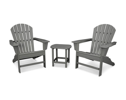 POLYWOOD® South Beach Adirondack 3-Piece Set in Slate Grey