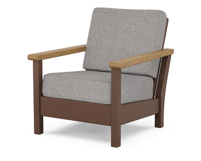 POLYWOOD® Harbour Deep Seating Chair in Mahogany / Natural / Grey Mist