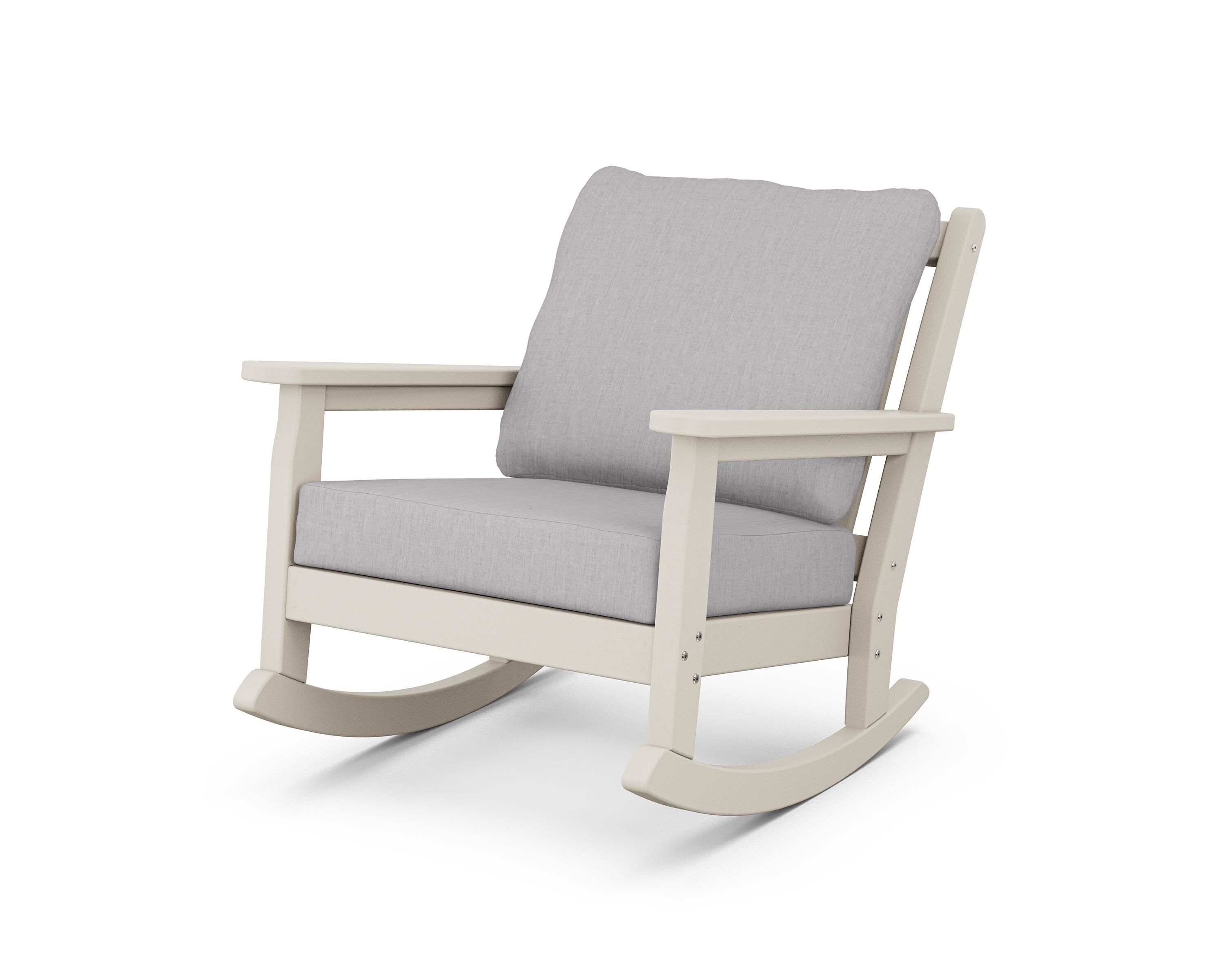 POLYWOOD® Chippendale Deep Seating Rocking Chair in Sand / Granite