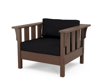 Martha Stewart by POLYWOOD® Acadia Deep Seating Chair in Mahogany / Midnight Linen