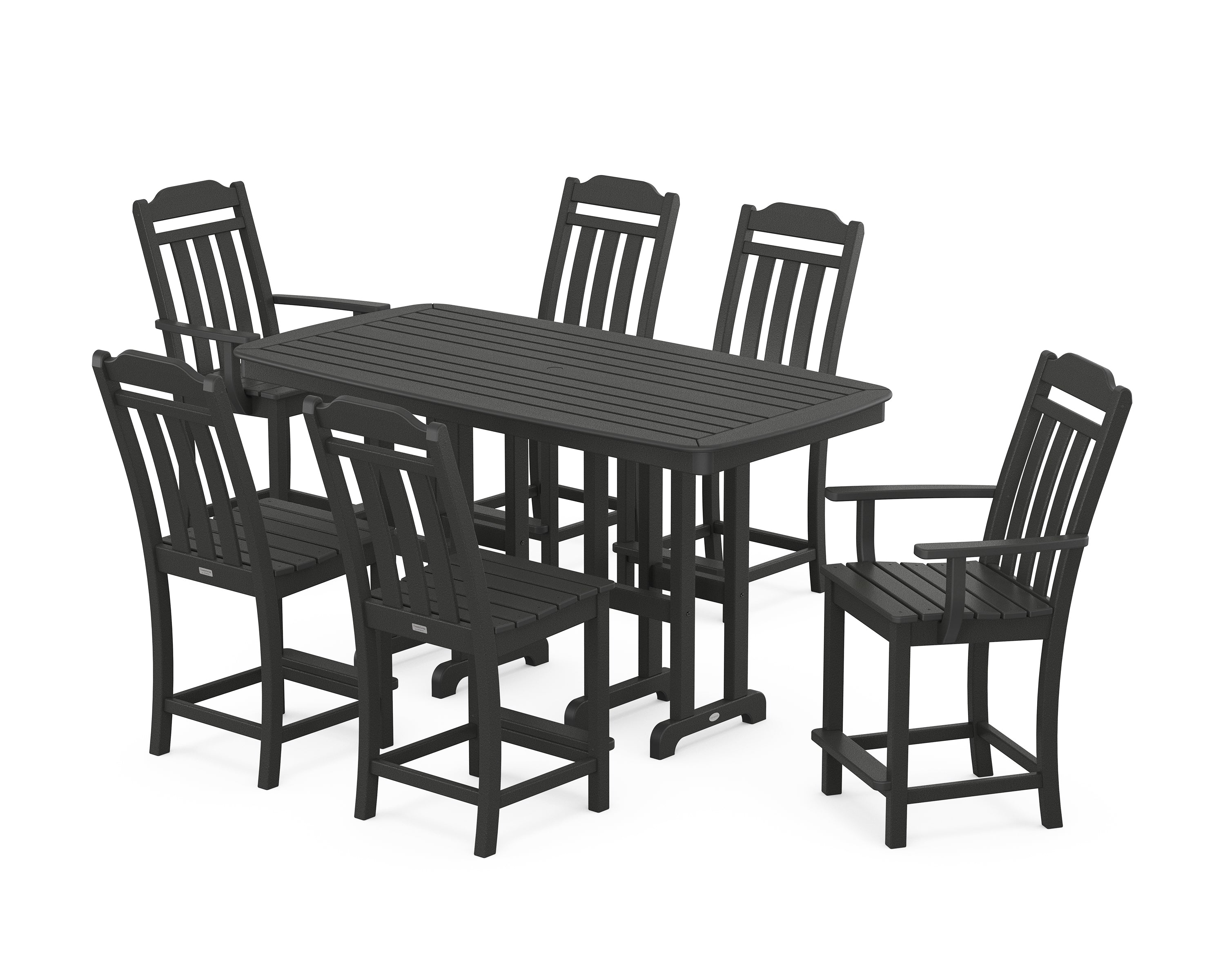 Country Living Cottage 7-Piece Counter Set in Black