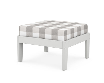 Unbranded Modular Ottoman - Classic in White / Buffalo Plaid Grey Mist