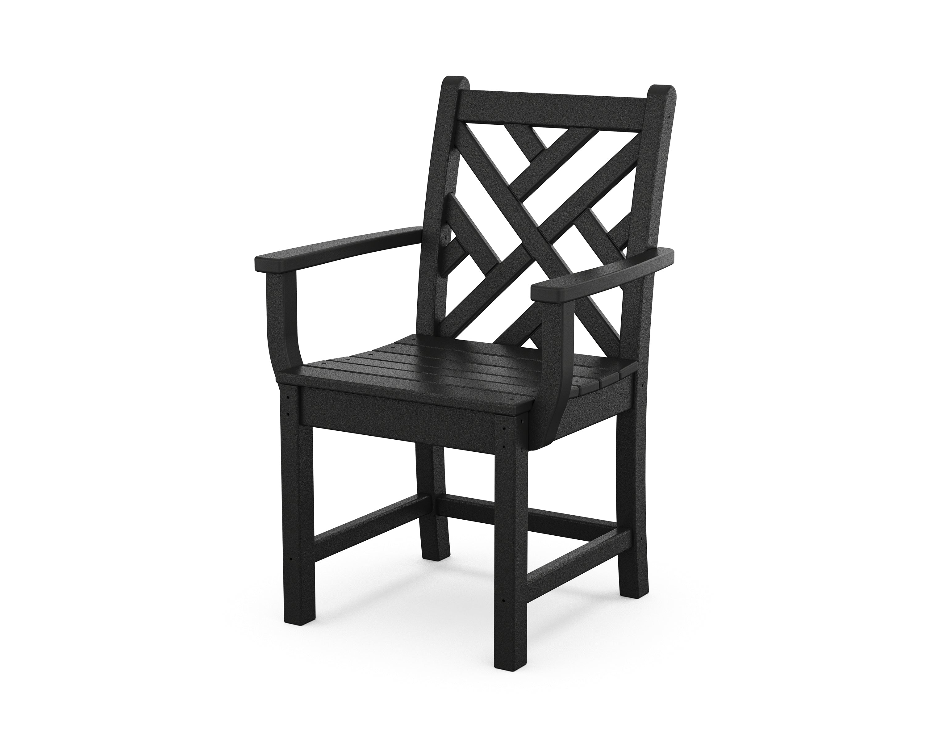POLYWOOD® Chippendale Dining Arm Chair in Black