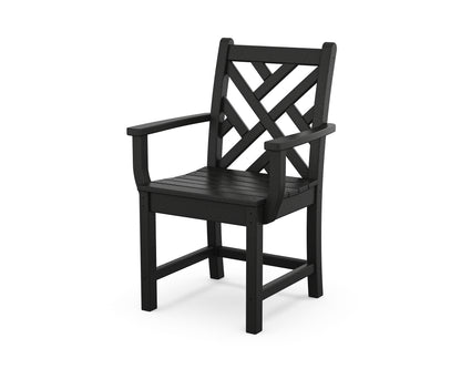 POLYWOOD® Chippendale Dining Arm Chair in Black