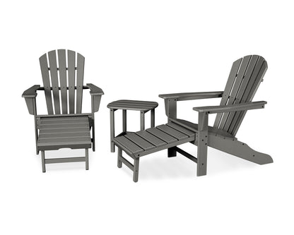POLYWOOD® Palm Coast Ultimate Adirondack 3-Piece Set in Slate Grey