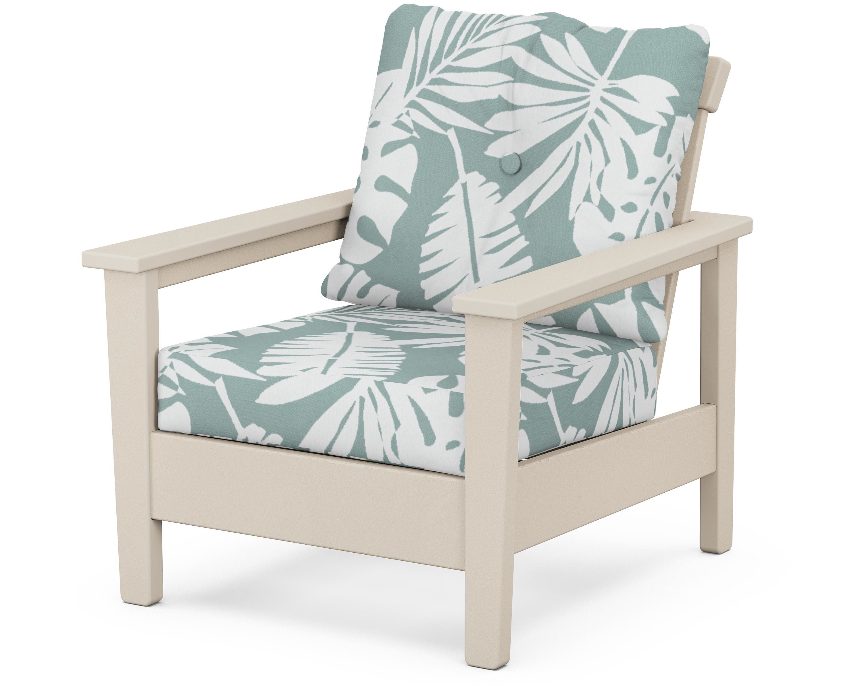 POLYWOOD® Prescott Deep Seating Chair in Sand / Leaf Glacier Spa