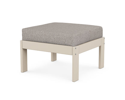 POLYWOOD® Vineyard Modular Ottoman in Sand / Weathered Tweed