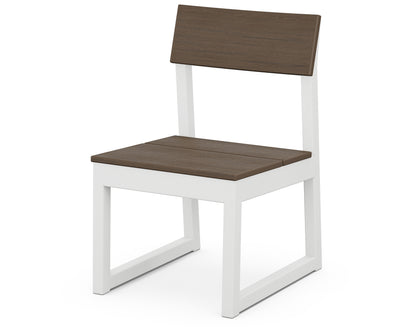 POLYWOOD® EDGE Dining Side Chair in White / Kona