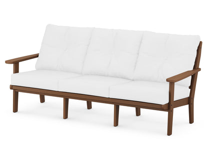 POLYWOOD® Lakeside Deep Seating Sofa in Teak / Natural