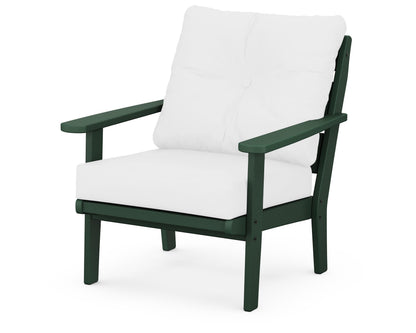 POLYWOOD® Lakeside Deep Seating Chair in Green / Natural