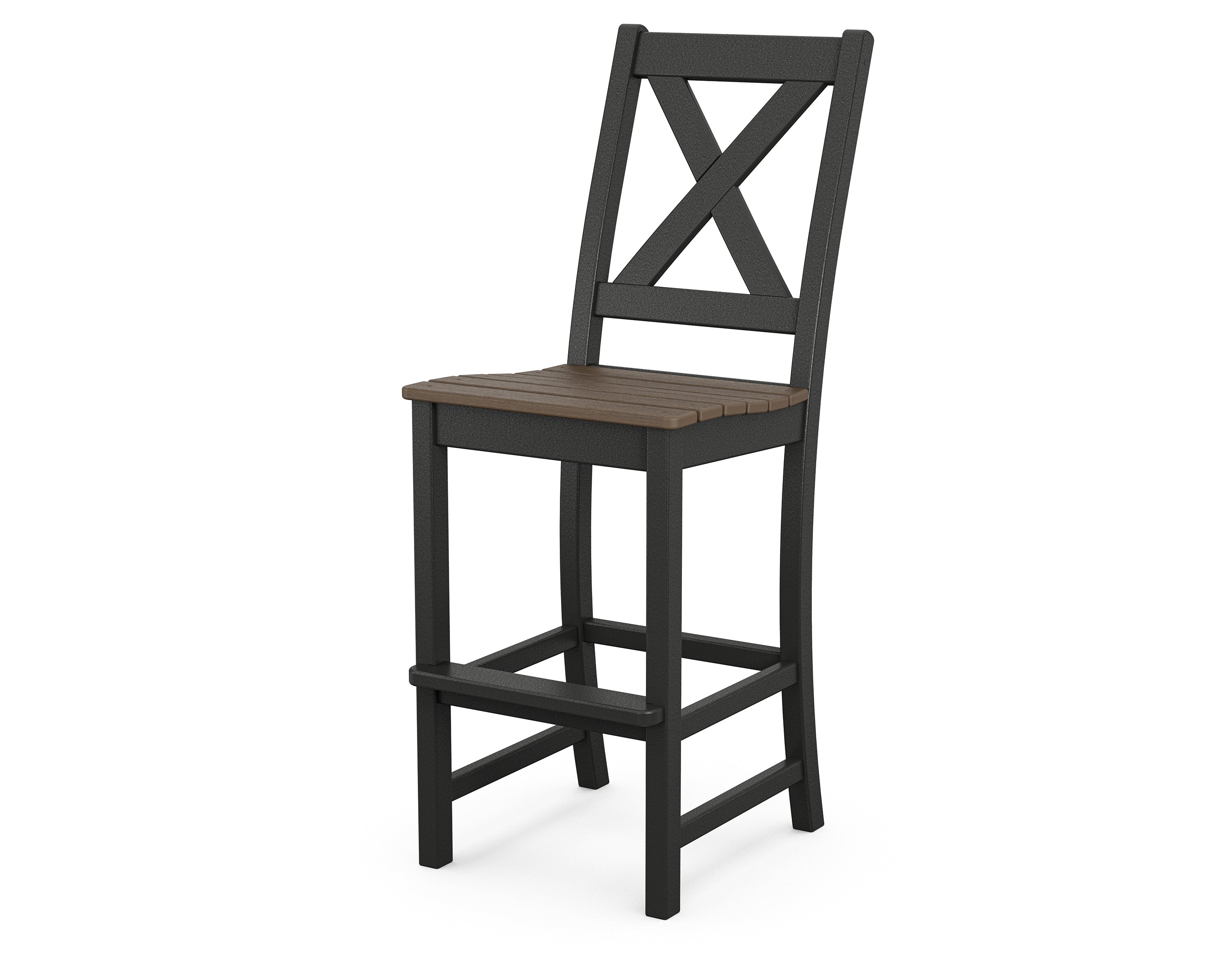 POLYWOOD® Braxton Bar Side Chair in Black / Kona