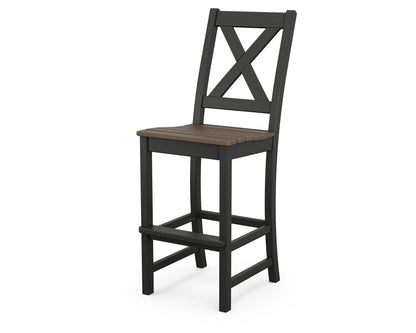 POLYWOOD® Braxton Bar Side Chair in Black / Kona