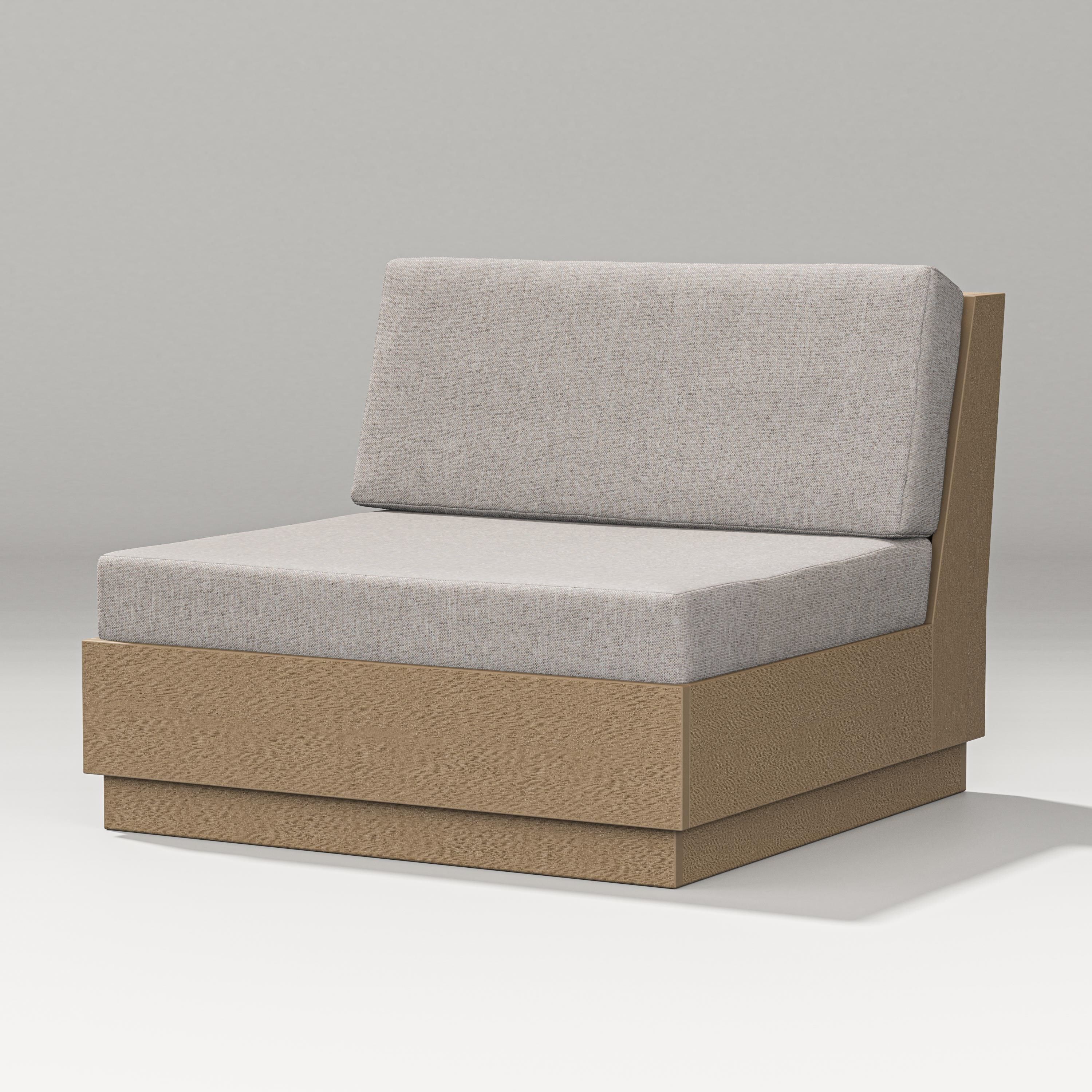 PW Designer Series Elevate Modular Armless Chair in Vintage Sahara / Weathered Tweed