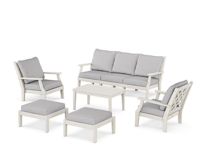 Country Living Wovendale 6-Piece Lounge Sofa Set in Sand / Granite