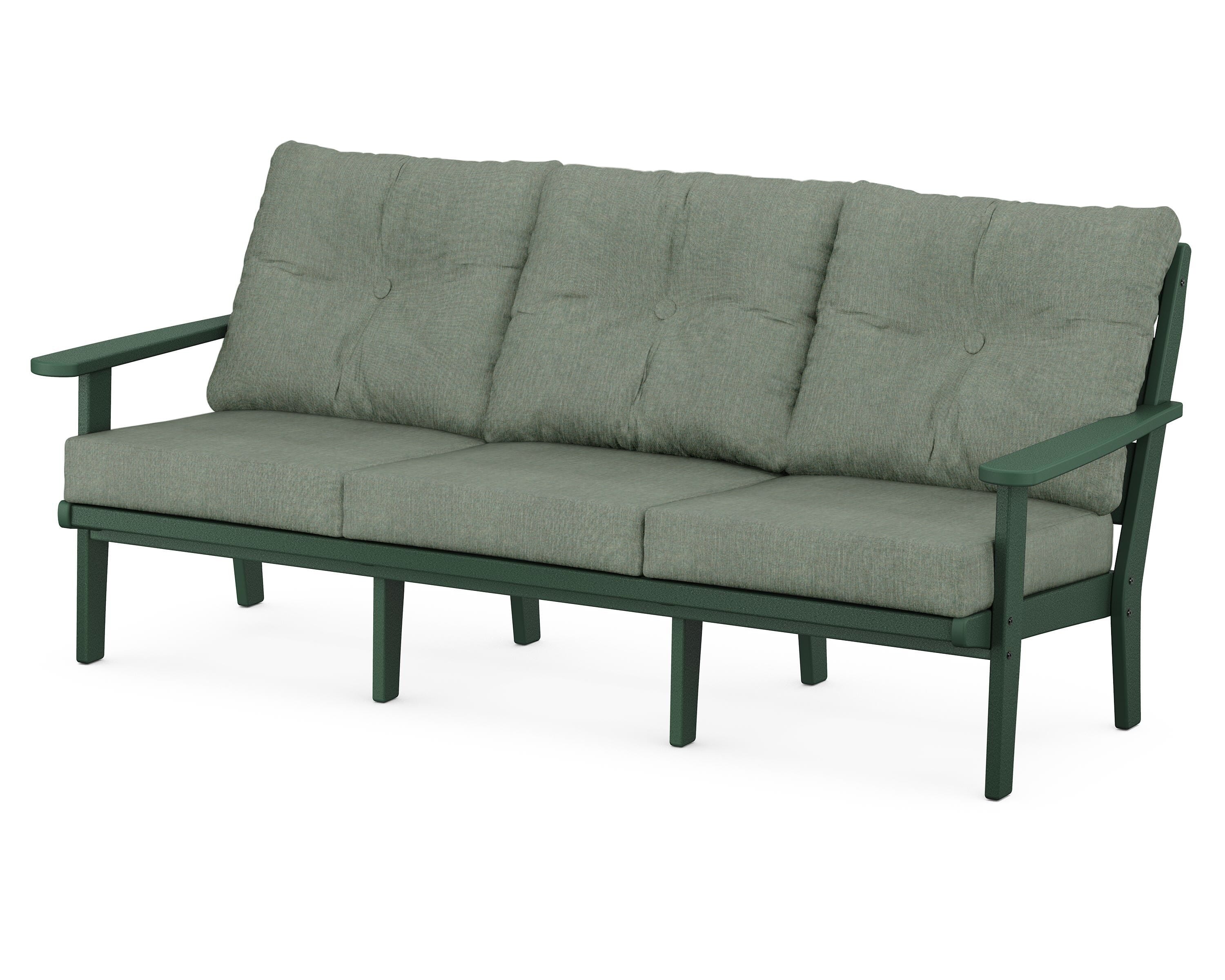 POLYWOOD® Lakeside Deep Seating Sofa in Green / Cast Sage
