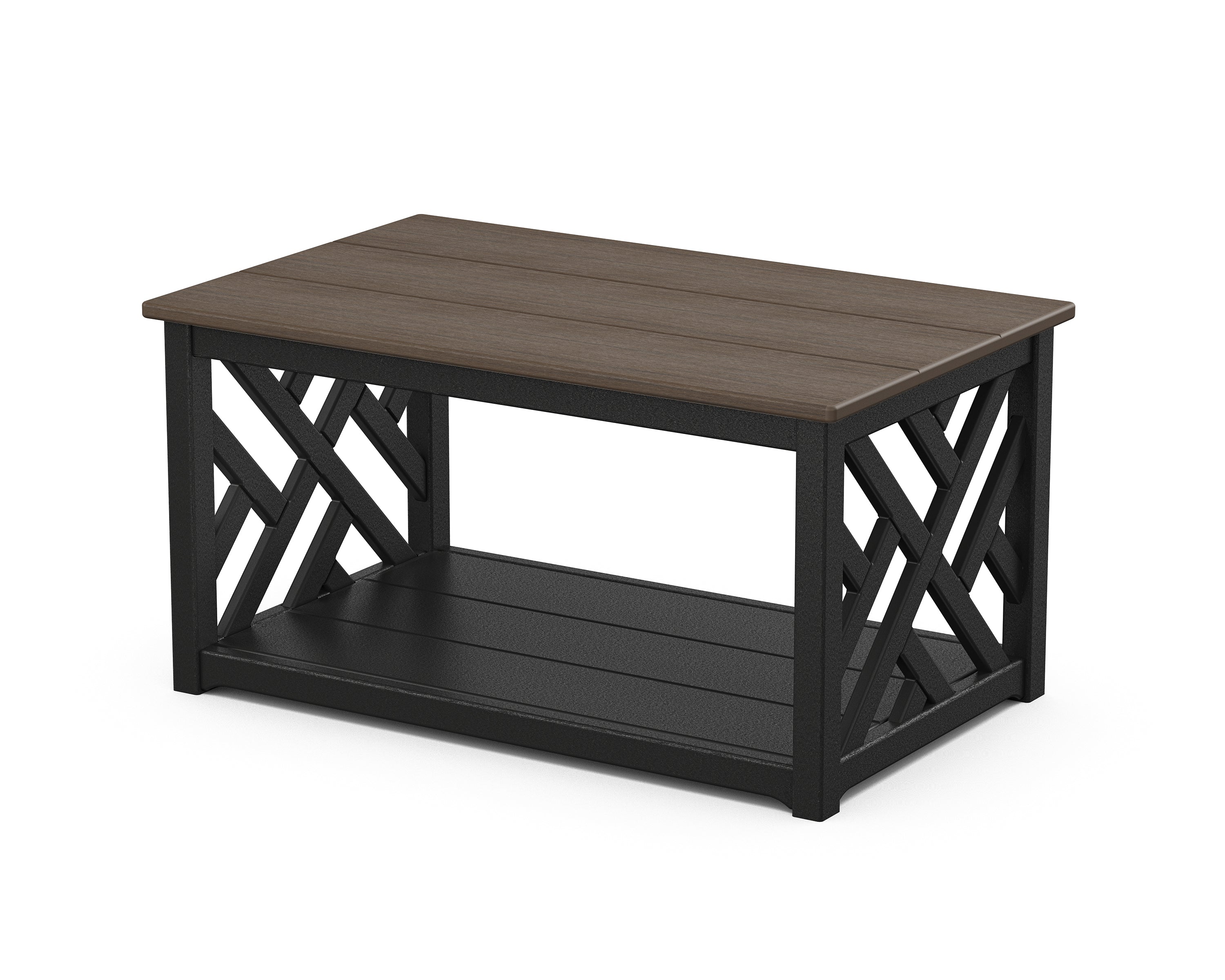 POLYWOOD® Chippendale Coffee Table in Black / Kona