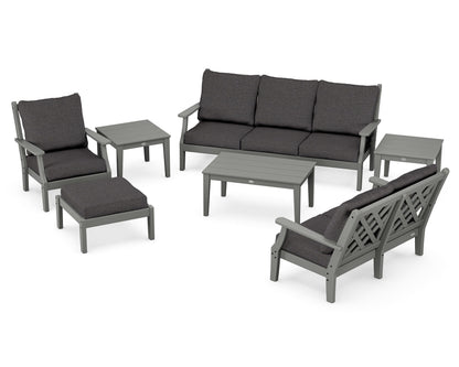 Country Living Wovendale 7-Piece Deep Seating Set in Slate Grey / Ash Charcoal