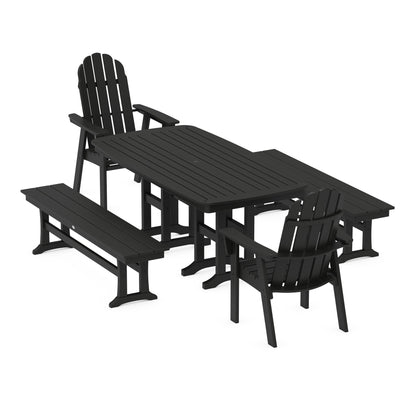 Vineyard Adirondack 5-Piece Dining Set with Benches